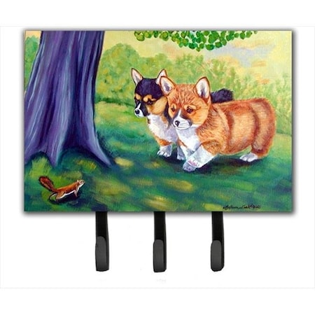 Carolines Treasures Carolines Treasures 7293TH68 Corgi Leash Holder Or Key Hook 7293TH68